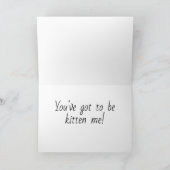 Happy Geburtstag Kitten Blume Karte (Innenseite)