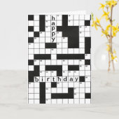 Happy-Geburtstag-Kreuzworträtsel Karte (Gelbe Blume)