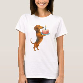 Happy Geburtstag Kuchen Dackel Welpe Dackel Hund T-Shirt