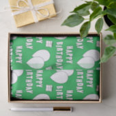 Happy Geburtstag mit Balloons grünem Hintergrund Seidenpapier (Geschenk)