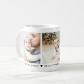 Happy Geburtstag Vater 3 Foto Personalisiert Kaffe Kaffeetasse (Vorderseite Links)