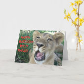 Happy Geburtstag wilde Ding Löwe cub Karte (Gelbe Blume)