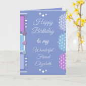 Happy Geburtstag wunderbarer Freund lila Karte (Gelbe Blume)