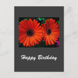 Happy Geburtstagskarte orange Blume Postkarte