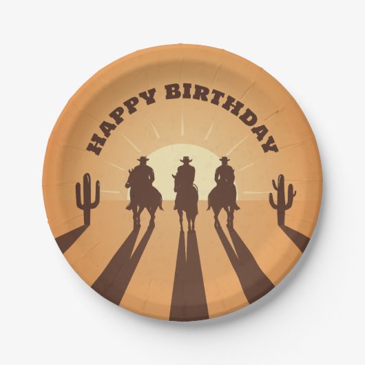 Happy-Geburtstagskurven Pappteller (Vorderseite)