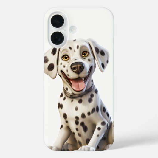 HAPPY GEGENÜBER DALMATINER PUPPY HUND Case-Mate iPhone HÜLLE (Rückseite)