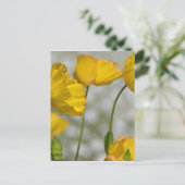 Happy Gelb Postkarte (Stehend Vorderseite)