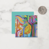 Happy Gelb Vogel Art Mitteilungskarte (Vorderseite/Rückseite Beispiel)