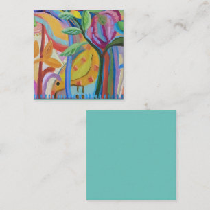 Happy Gelb Vogel Art Mitteilungskarte