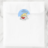 Happy Gelbe Labrador Weihnachts Cartoon Stickers (Tasche)