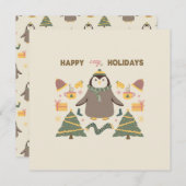 Happy gemütliche Ferien Grußkarte Feiertagskarte (Vorne/Hinten)