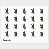 Happy German Shepard style dog sticker (Blatt)