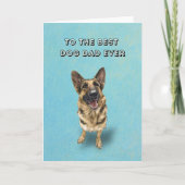 Happy German Shepherd Bester Vater Vatertag Karte (Vorderseite)
