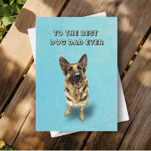 Happy German Shepherd Bester Vater Vatertag Karte