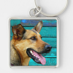 Happy German Shepherd Dog Schlüsselanhänger