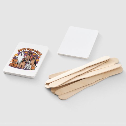 Happy German Shepherd Halloween Fächer (Non-assembled)