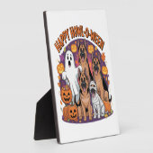 Happy German Shepherd Halloween Fotoplatte (Seite)