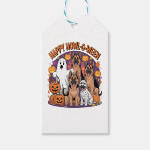 Happy German Shepherd Halloween Geschenkanhänger