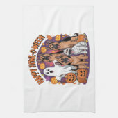 Happy German Shepherd Halloween Geschirrtuch (Vertikal)