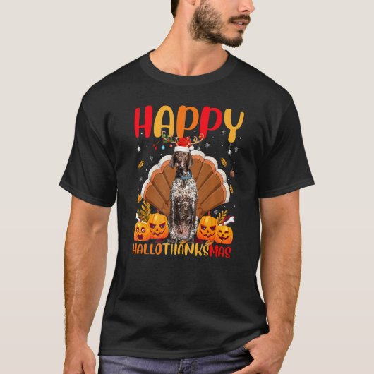 Happy German Shorthaired Pointer Dog Hellothanksma T-Shirt (Vorderseite)