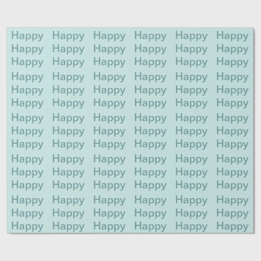 Happy Geschenkpapier (Flach)