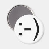 Happy Gesicht Emoticon! Magnet (Vorderseite/Rückseite)