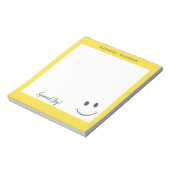 Happy-Gesicht lächelnd Spread Joy Name hinzufügen Notizblock (Rotiert)