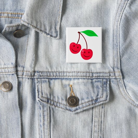 Happy-Gesichtskirschen Button (Beispiel)
