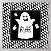 Happy Ghost, Black Halloween-Party Poster (Vorne)