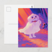 Happy Ghost Dog Postkarte (Vorne/Hinten)