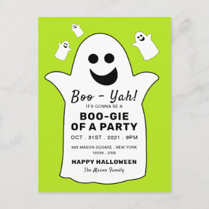 Happy Ghost, Einladung zu grünem Halloween-Party
