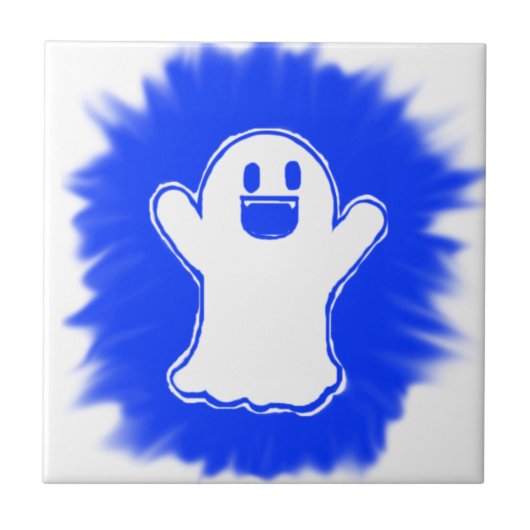 Happy Ghost Fliese (Vorderseite)
