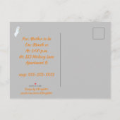 Happy Ghost Halloween Baby Shower Einladung Postka (Rückseite)