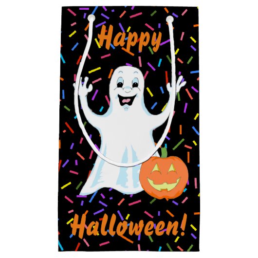 Happy Ghost Halloween-Geschenktasche Kleine Geschenktüte (Vorderseite)