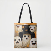 Happy Ghost Halloween Monogram Tasche (Vorderseite)