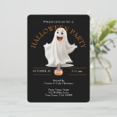HAPPY GHOST Halloween-Party Einladung (Stehend Vorderseite)