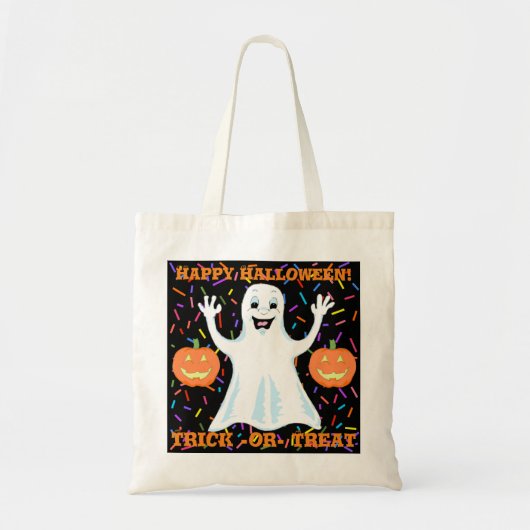 Happy Ghost Halloween Tote Bag Tragetasche (Vorne)