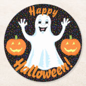 Happy Ghost Halloween Untersetzer (Vorderseite)