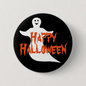 Happy Ghost Happy Halloween Button (Vorderseite)