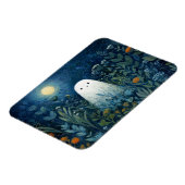 Happy Ghost in Moonlit Garden Flexibel Magnet (Linke Seite)