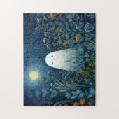 Happy Ghost in Moonlit Garden Puzzle (Vertikal)