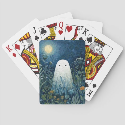 Happy Ghost in Moonlit Garden Spielkarten (Rückseite)
