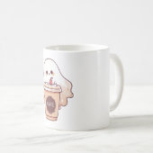 Happy Ghost Lieben Kaffeeaufkleber Kaffeetasse (VorderseiteRechts)