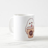 Happy Ghost Lieben Kaffeeaufkleber Kaffeetasse (Vorderseite Links)