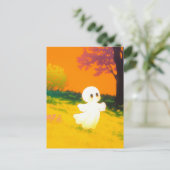 Happy Ghost Postkarte (Stehend Vorderseite)