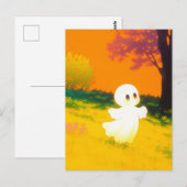 Happy Ghost Postkarte (Vorne/Hinten)