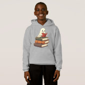 Happy Ghost Reader - Funny Bookworm Hoodie (Vorne ganz)