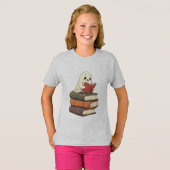 Happy Ghost Reader - Funny Bookworm T-Shirt (Vorne ganz)