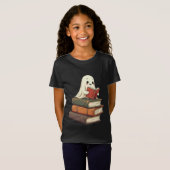 Happy Ghost Reader - Funny Bookworm T-Shirt (Vorne ganz)