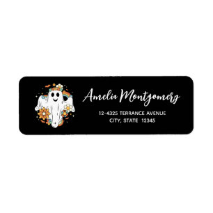 Happy Ghost Retro Hippie Vibe Adresse